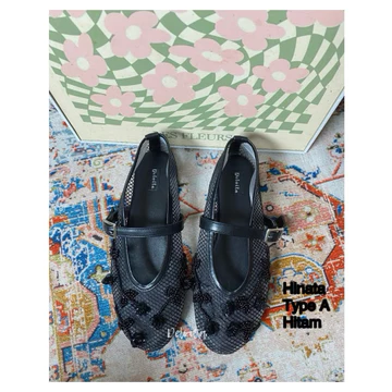 Hinata Shoes Women Flats Tali Wanita Beads Manik Mote Untuk Main Cewe Wanita Perempuan