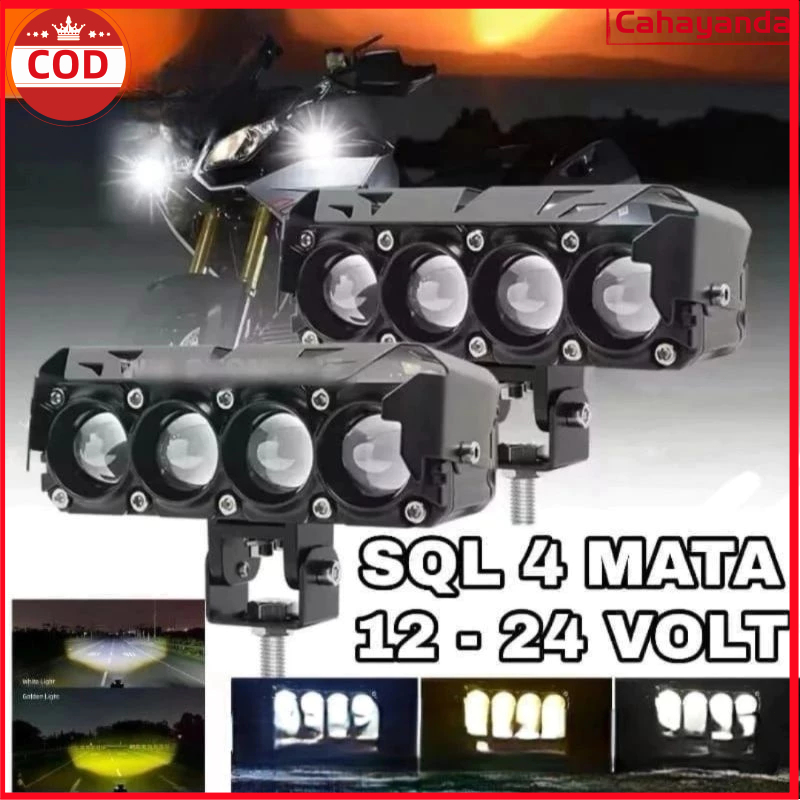 Jual Lampu Tembak Laser Gun Sql 4 Mata Led 12 Volt-24 Volt Mobil Truck ...