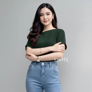 KINO Blouse Wanita One Shoulder Wanita Moscrepe Premium Atasan Simple Elegan Fit To L 10 Warna