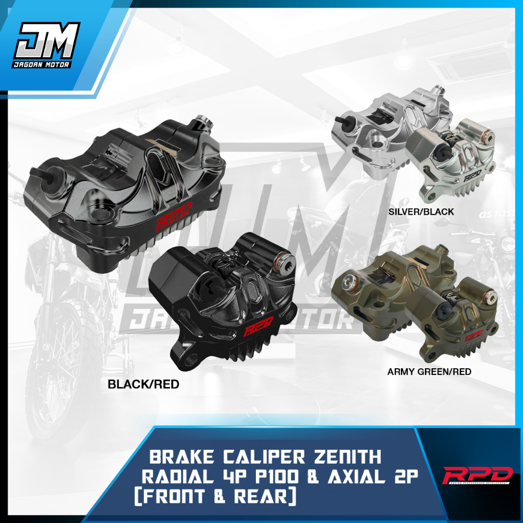 Jual Kaliper Rem RPD Zenith Radial 4P P100 & Axial 2P Brake Caliper ...