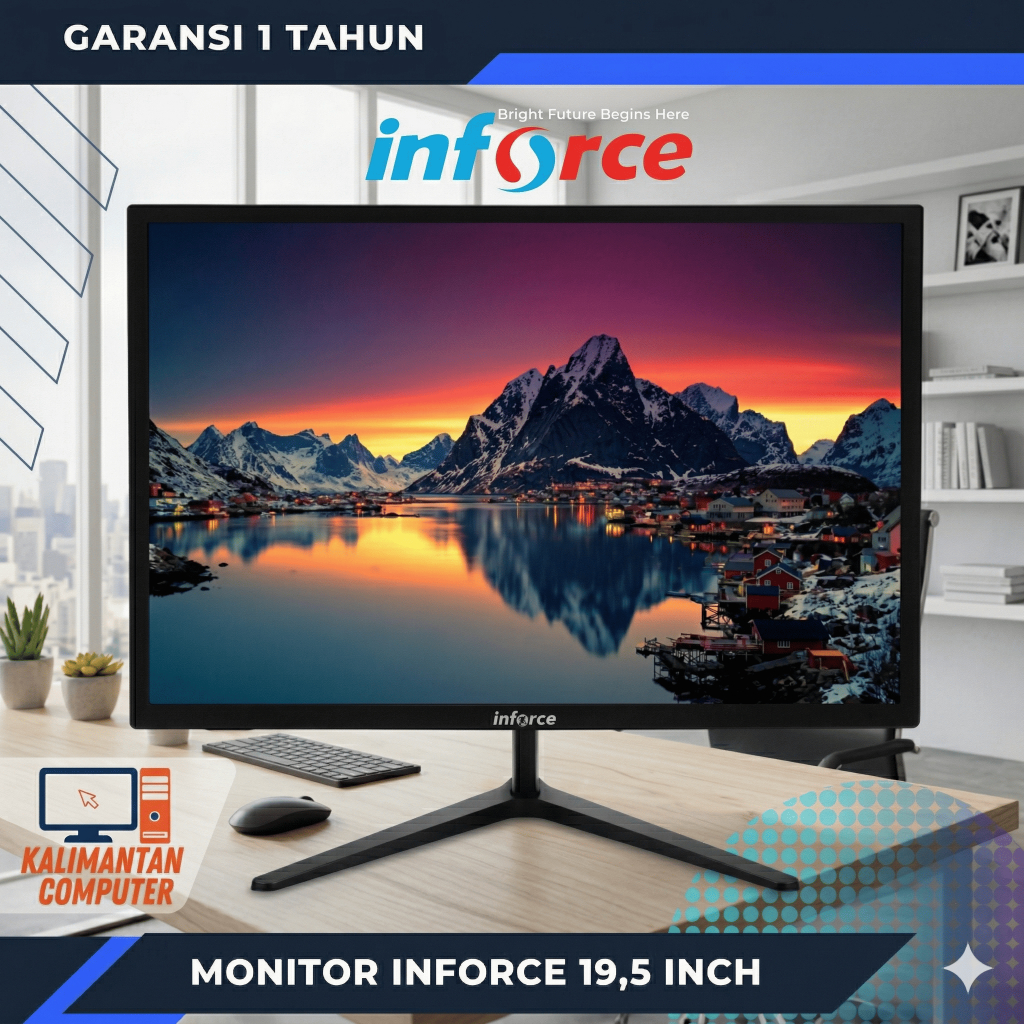 Jual MONITOR INFORCE 19.5 INCH LED HDMI VGA IPS LED 19 INCH SLIM NEW ...