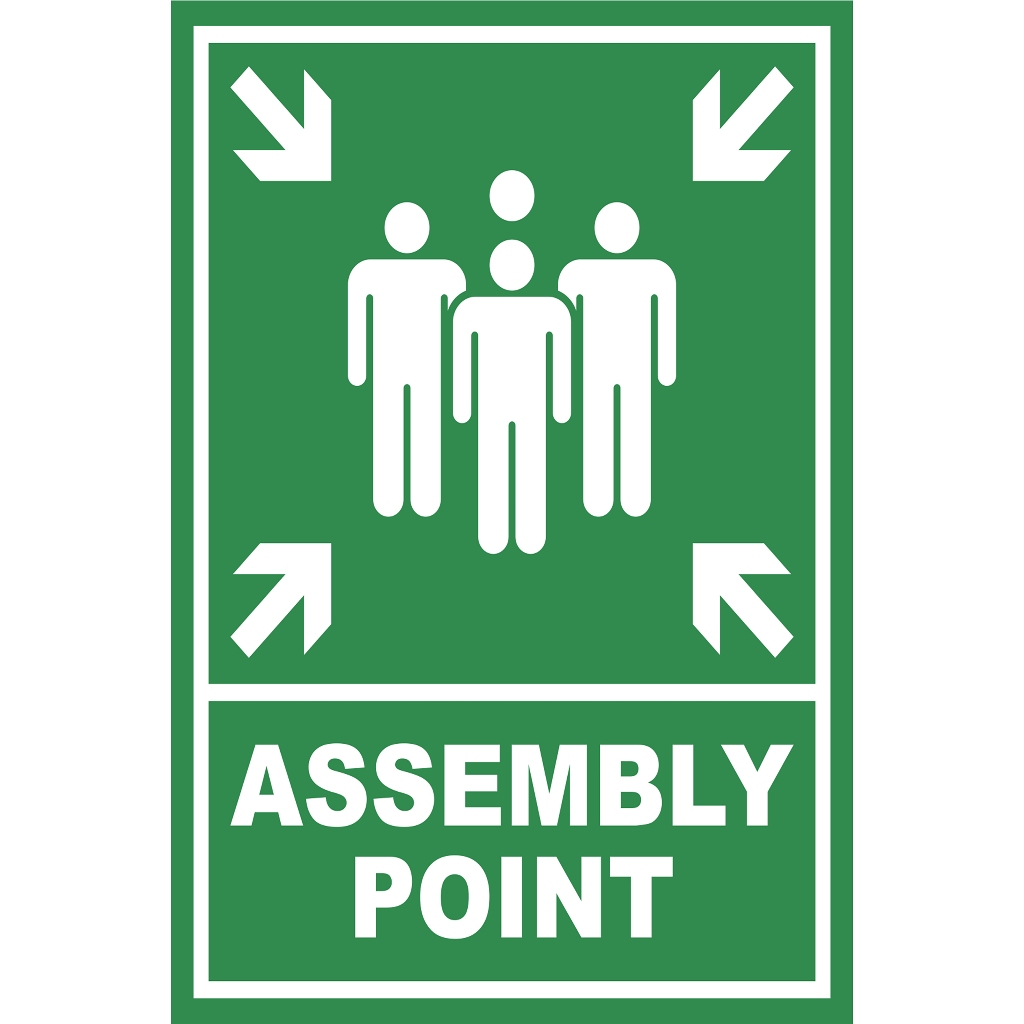 Jual Stiker Vinyl ASSEMBLY POINT Ukuran 20 x 30 CM | Shopee Indonesia