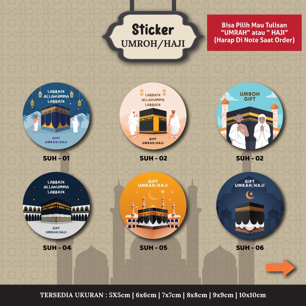 Jual Sticker Label Umroh Haji Souvenir Gift Oleh-Oleh Hajj Umrah ...