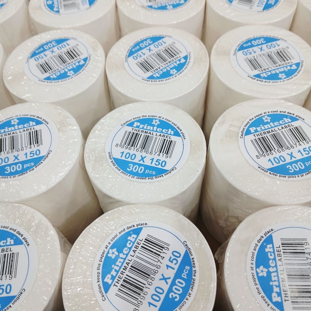 Jual Kertas Thermal Label Merk PRINTECH Isi 500 Dan 300 Pcs | Shopee ...