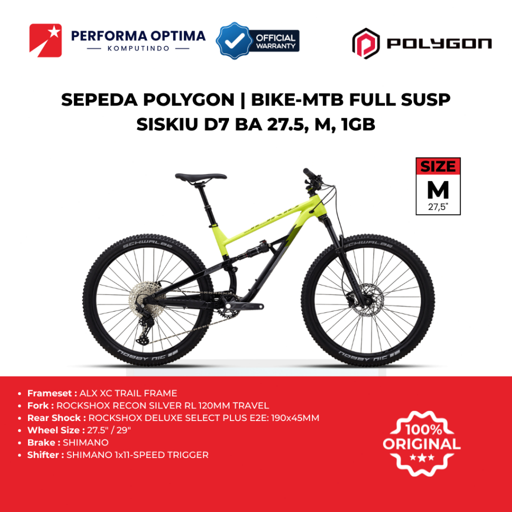 Jual SEPEDA POLYGON | BIKE-MTB FULL SUSP SISKIU D7 BA 27.5, M, 1GB ...
