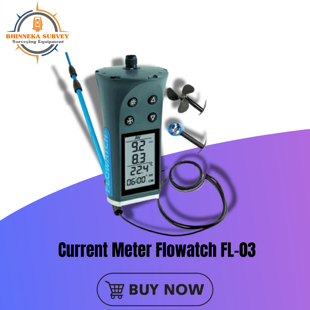 Jual Current Meter Flowatch FL-03 Pengukur kecepatan Angin dan Arus Air ...