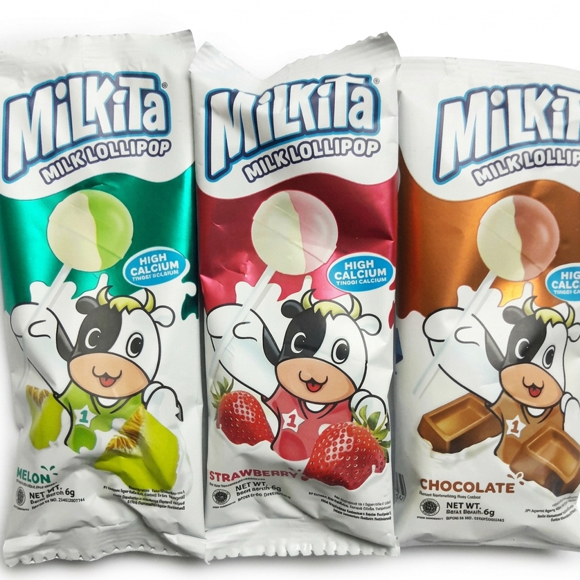 Jual PERMEN MILKITA LOLIPOP 9gr Renceng Isi 10pcs | Shopee Indonesia