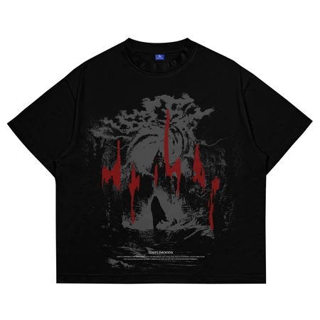 7. Kaos Oversize Boxy Tee Unisex Temporary Black