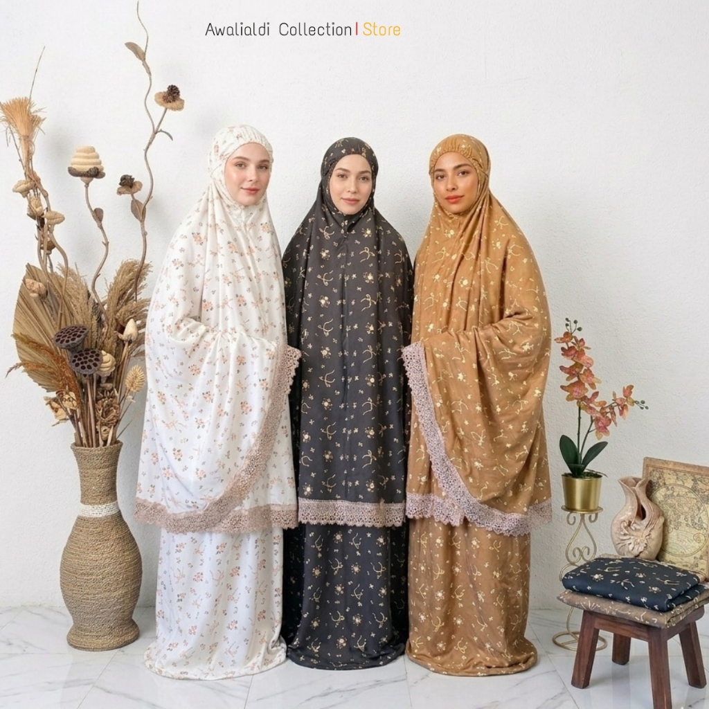 Mukena Dewasa Katun Premium ARAFAH| Adult Mukena Comfortable Material Cotton Premium