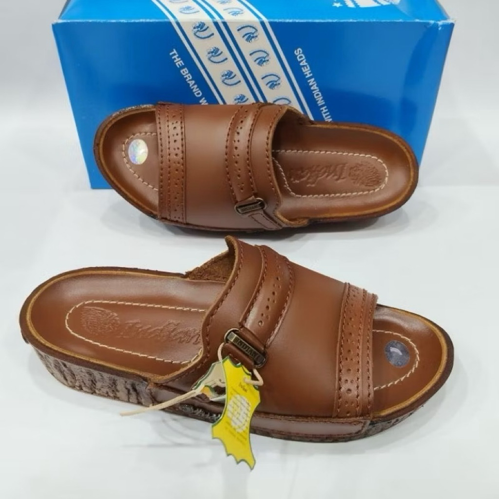 Jual Sandal Indian 437 Warna Tan Kulit Sol Tebal Dan Tinggi Kuat Awet ...