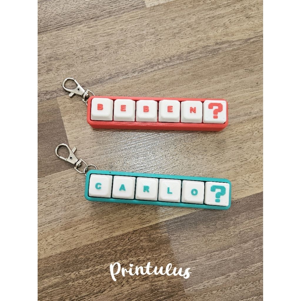 Jual gantungan kunci custom nama keyboard fidget clicker aksesoris ...