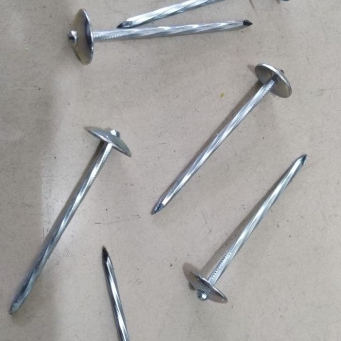 Jual Paku Seng Ulir 3 Inch Tahan Karat - Paku Payung Spiral Atap Asbes ...