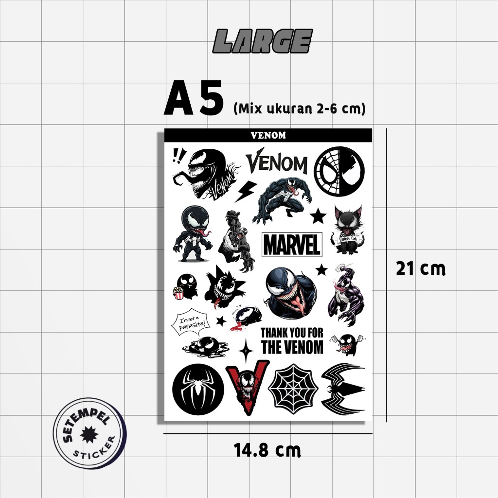 Jual VENOM Sticker Pack 26pcs | stiker venom vinyl | Shopee Indonesia