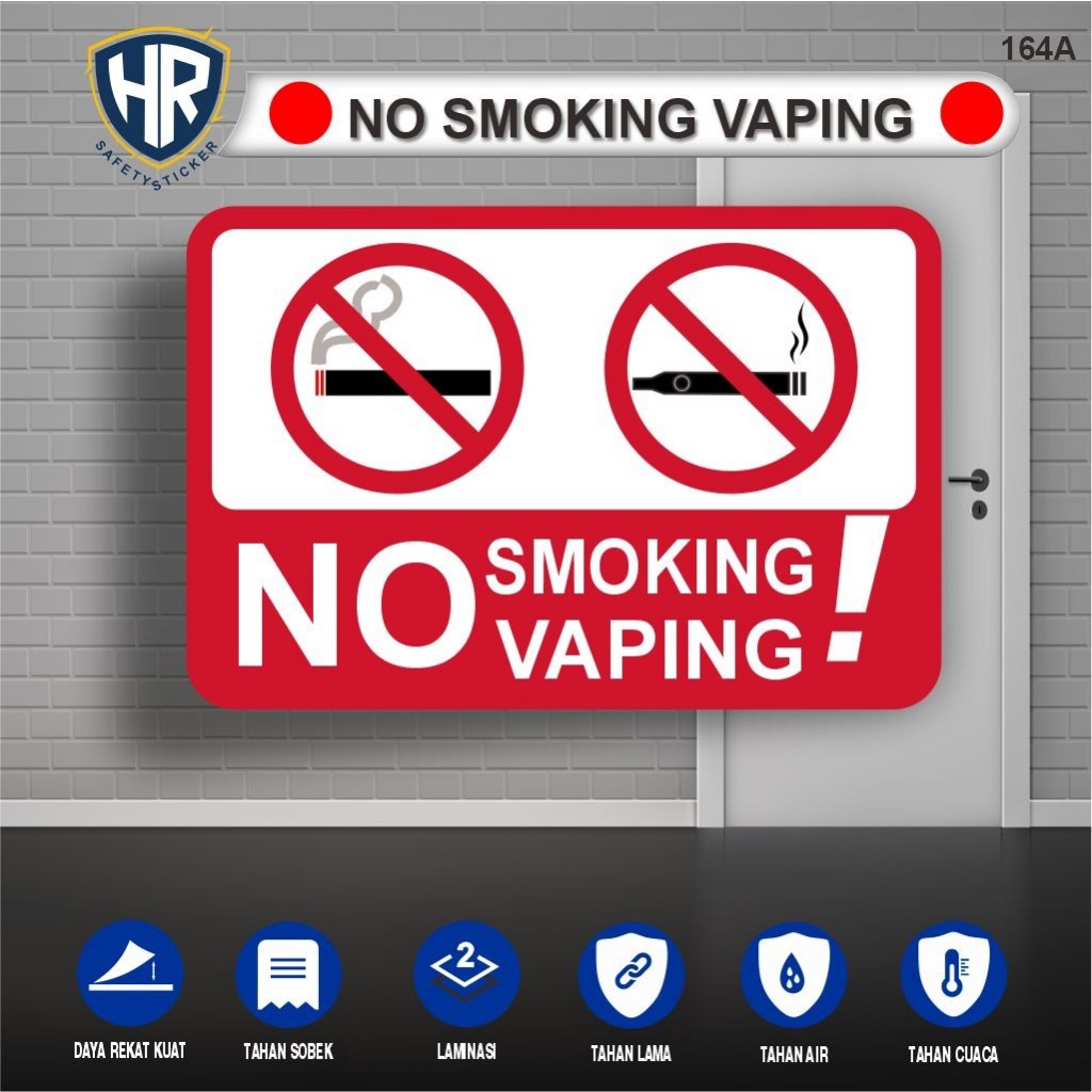 Jual Stiker No Smoking Dilarang Merokok Vinyl Waterproof Anti Air ...
