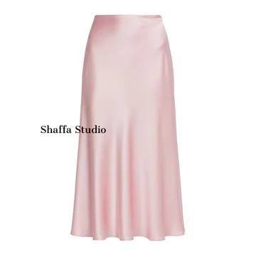 Rok Satin Silk Premium Bahan Lembut Nyaman Dipakai Pinggang Karet Rok Size S XXXL