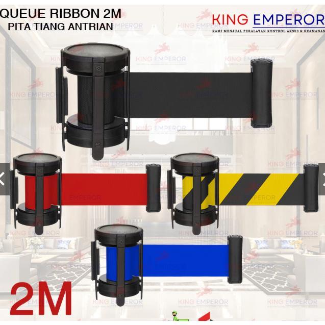 Jual Queue Ribbon 2M Kepala Tiang Antrian / Pita Roll Tiang Antrian - 2 ...