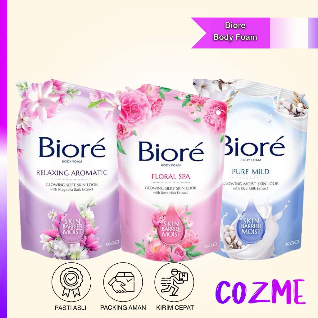 Jual BIORE Skin Barrier Moist Body Foam Series | Shopee Indonesia