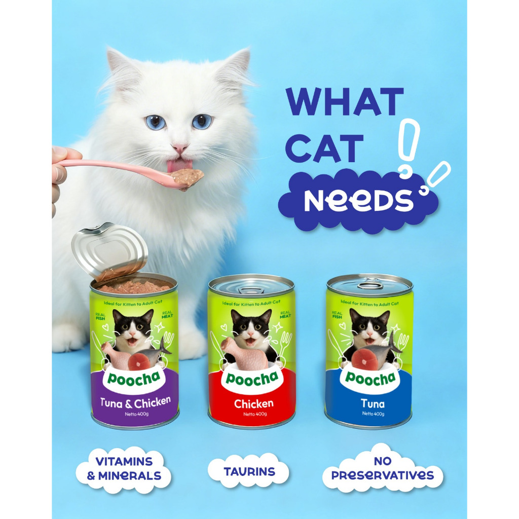 Jual POOCHA CAT WET FOOD 400 GRAM | Shopee Indonesia