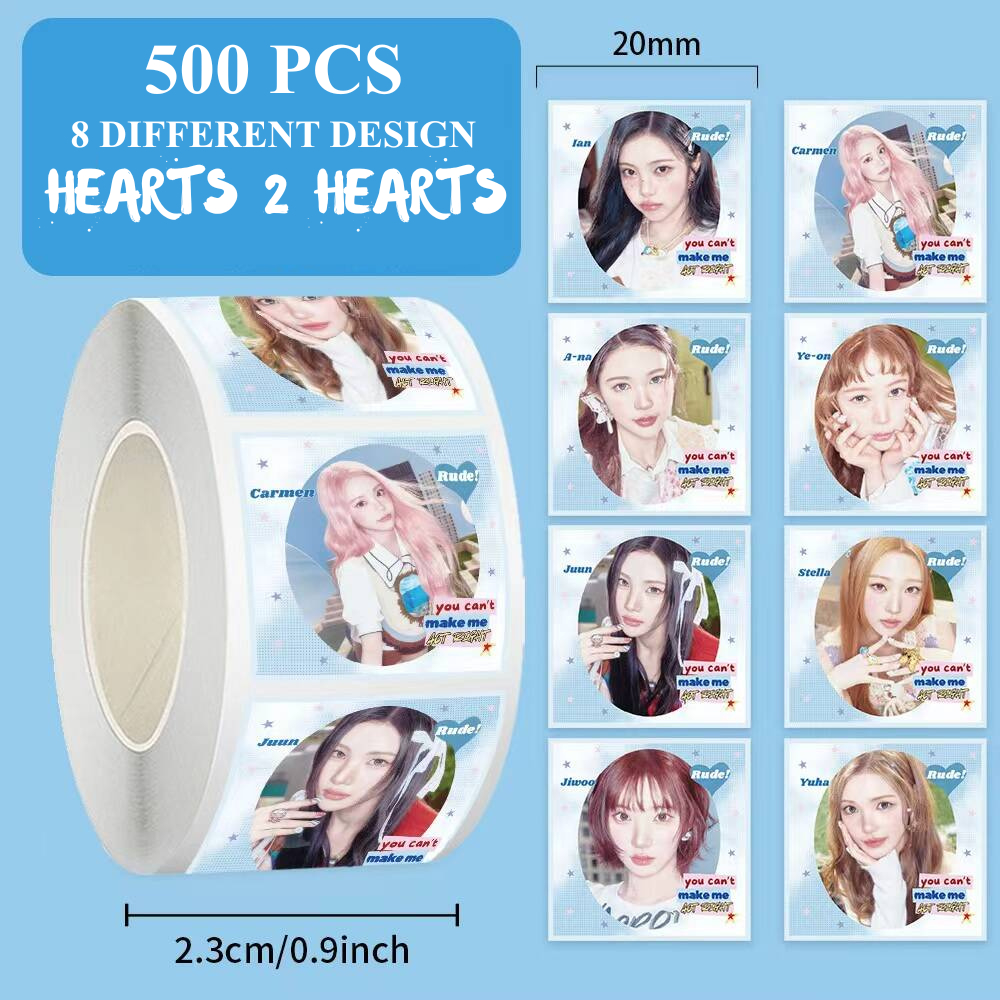 hearts2hearts h2h kpopmerch SHOPEE 80枚 Jual HEARTS2HEARTS H2H 500 PCS STICKER ROLL KPOP mail stiker deco