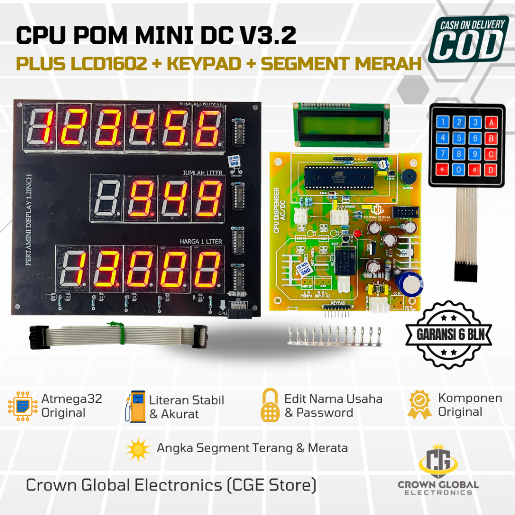 Jual CGE STORE - Paket Cpu Pertamini Pom Mini V3.2 Pompa Dc + Keypad ...