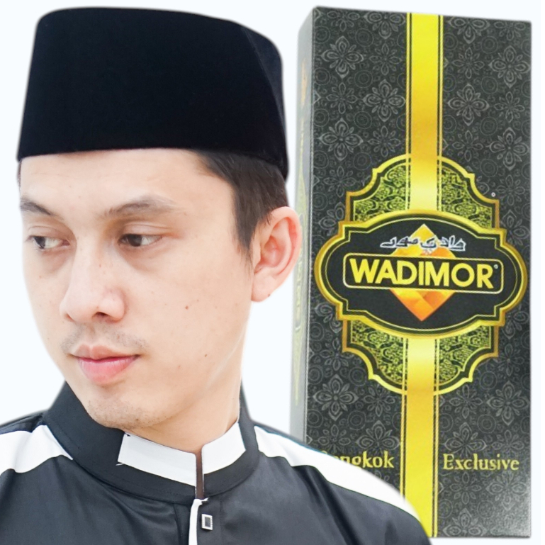 Peci Songkok WADIMOR AC Kopiah Santri Hitam Polos Pria Muslim Dewasa dan Anak Bahan Bludru Halus
