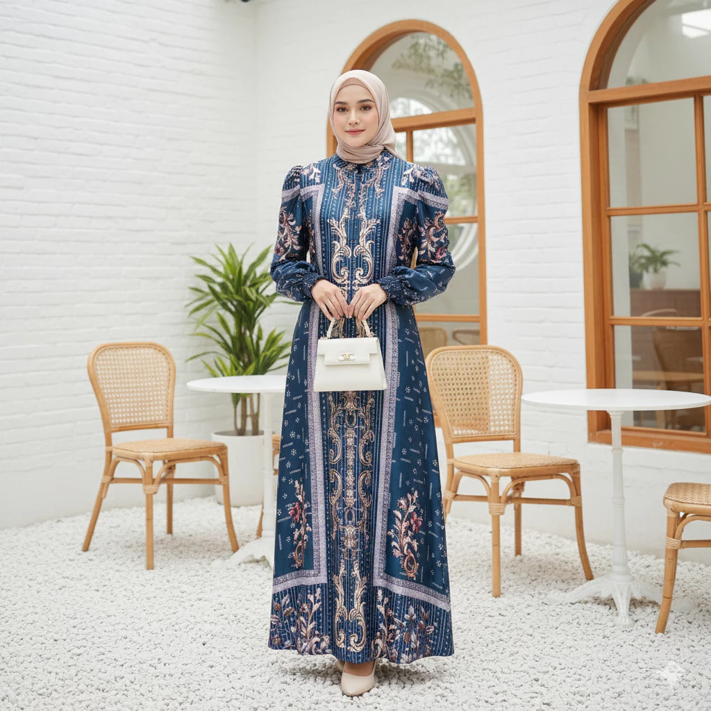 Gambar 3 Gamis Silk Premium Wanita Elegant Najwa Series Jumbo