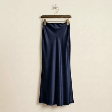 Rok A Line Satin Silk Premium Pinggang Karet Nyaman Bahan Tebal Jatuh S 3XL CAROSEL