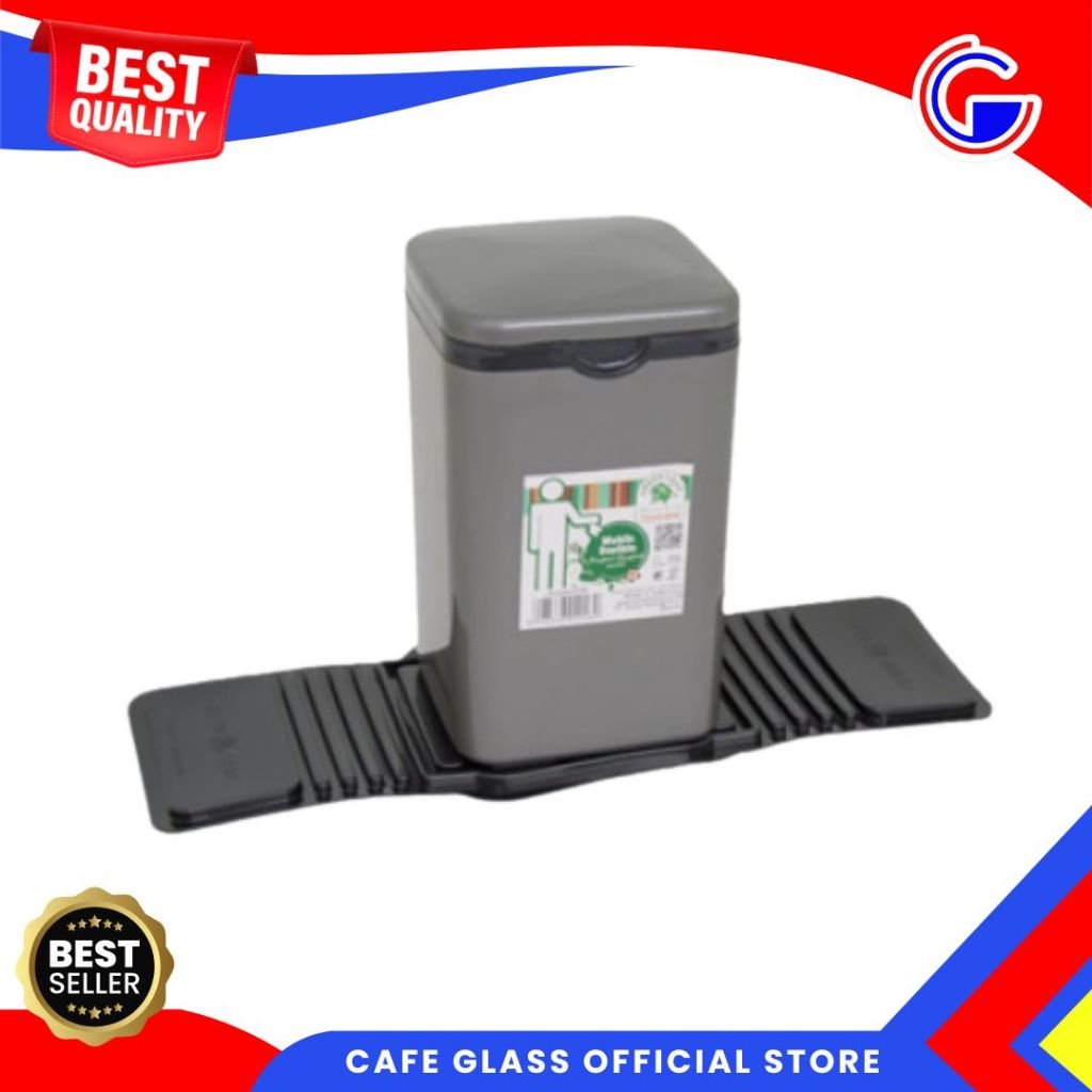 Tempat Sampah Mobil - Grean Leaf Alycone Mobile Dustbin 1.5Liter - Kotak Sampah Mobil Segi