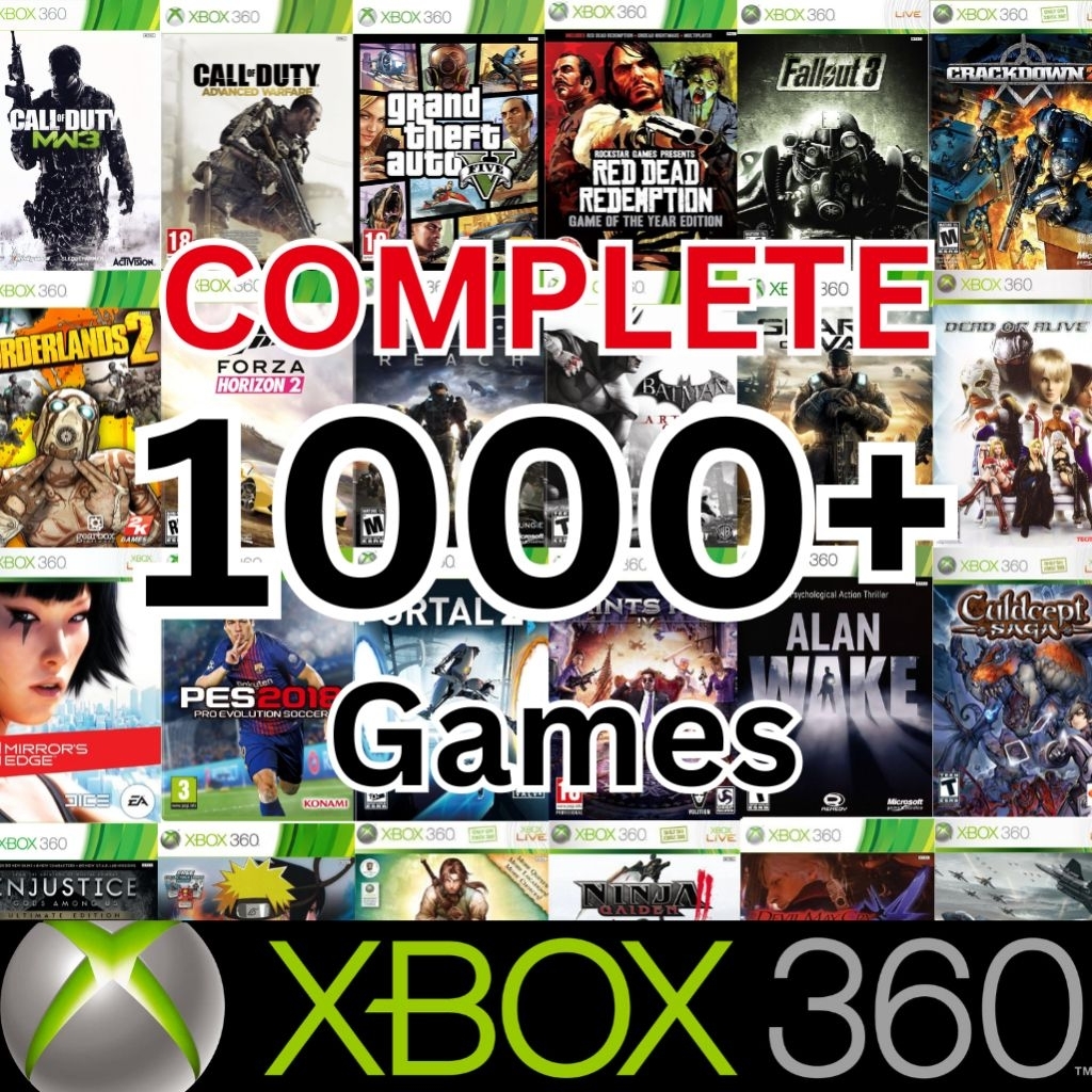 Jual Game Xbox 360 RGH JTAG Complete Collection 1000+ (Bisa di main di ...
