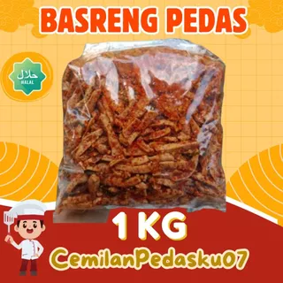 Basreng Pedas 1kg Daun Jeruk Fresh Tahan Lama