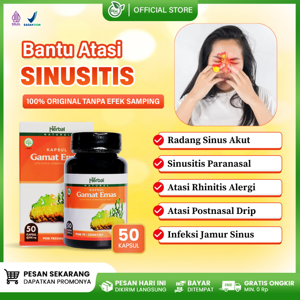 Jual Obat Radang Sinus Akut, Infeksi Saluran Pernafasan, Hidung Mempet ...