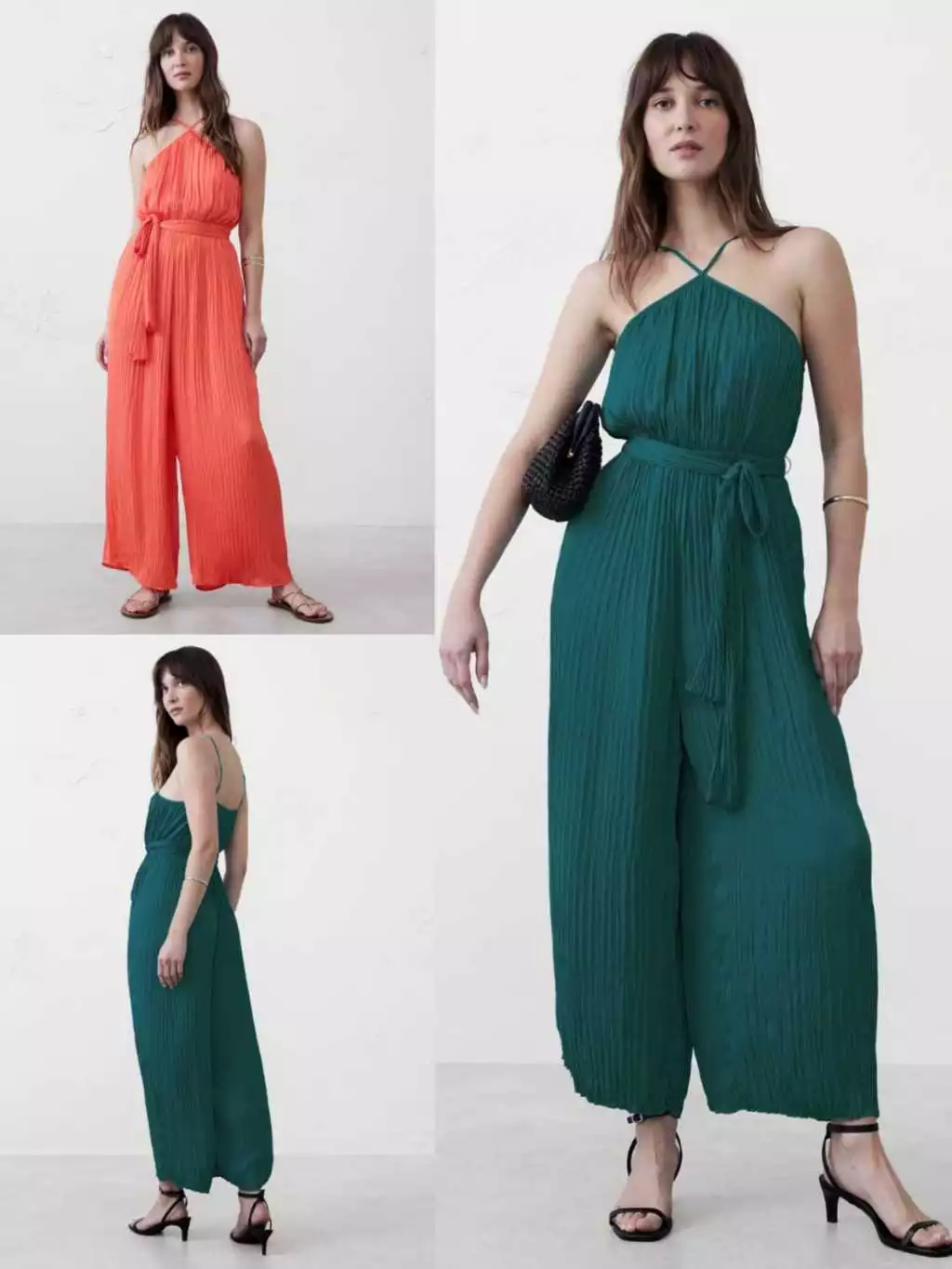 Jumpsuit BR Halter Elastic-Waist (+Belt) - 2185