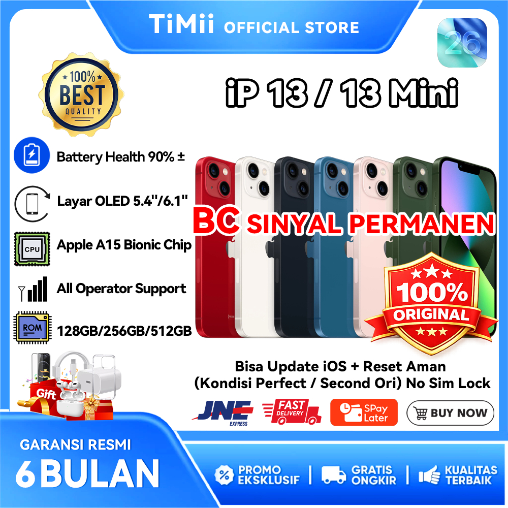 Jual BC iPhone 13 / iP 13 Mini IMEI Terdaftar Sinyal Permanen 128gb ...