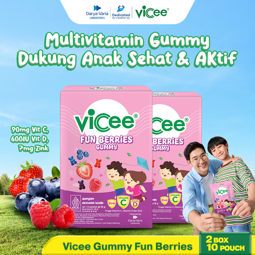 Jual [Baru] Paket Vicee Gummy - Fun Berries 2 Box (10 Sachet) - Permen ...