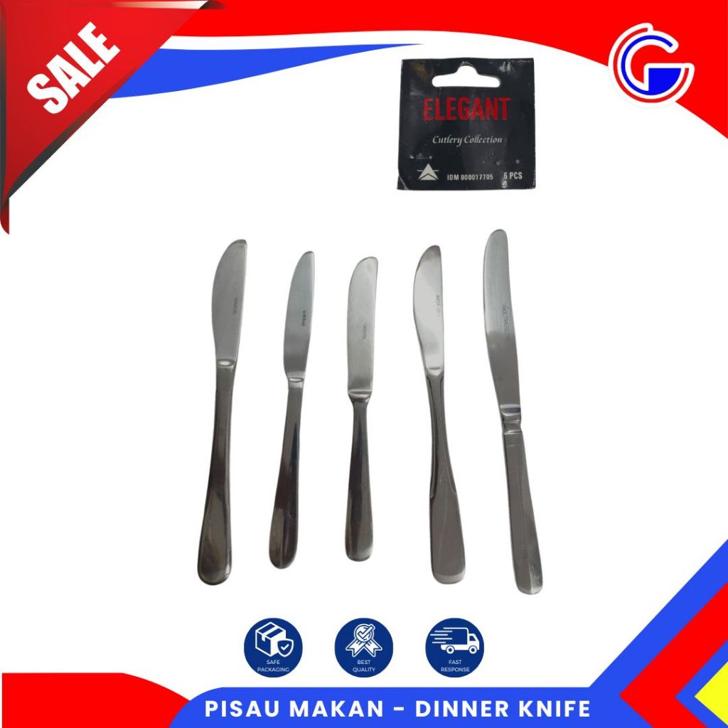 Pisau Selai Stainless / Pisau Mentega Mini Anti Karat / Small Fish Knife / Alat Makan Resto