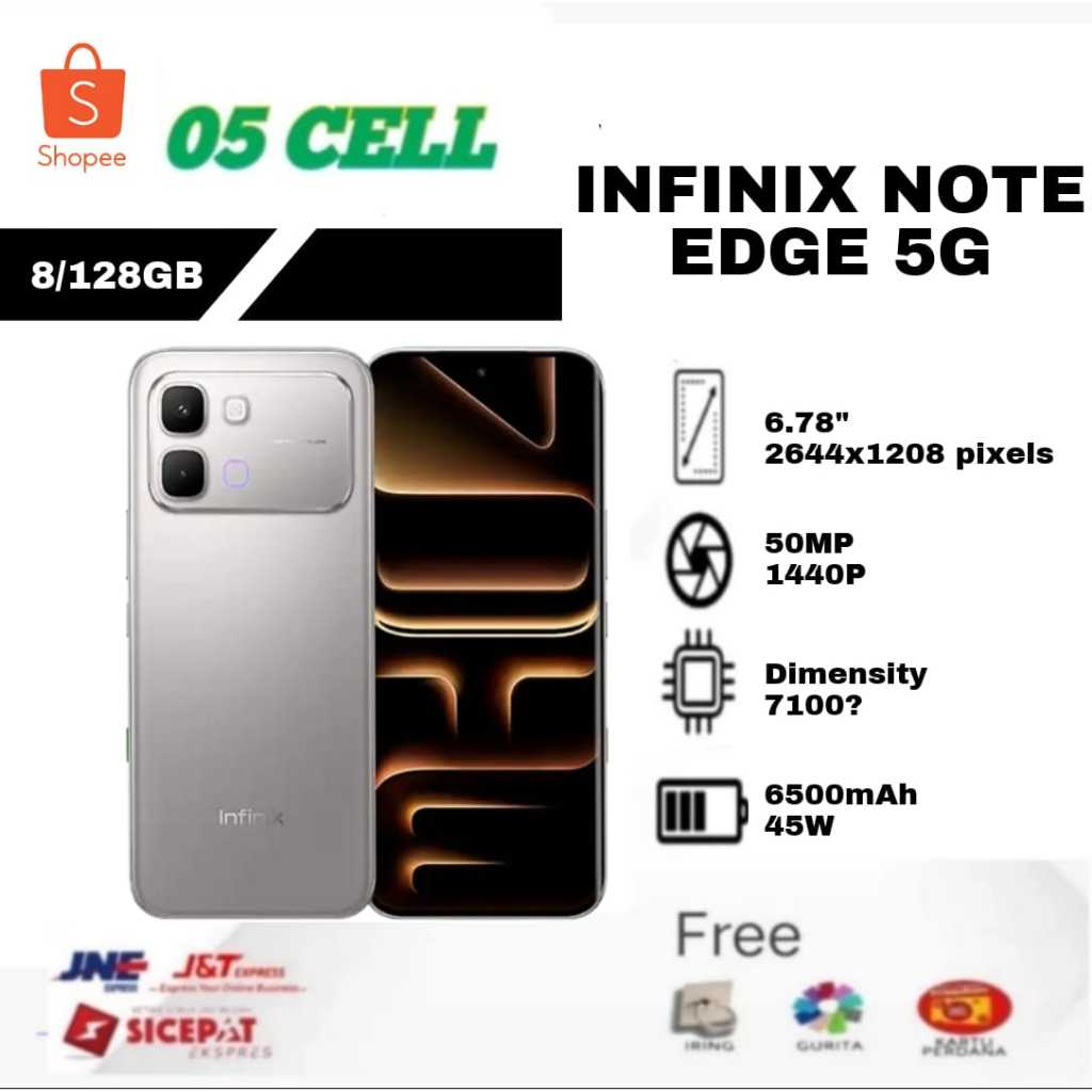 INFINIX NOTE EDGE 5G 8/128GB & 8/256GB GARANSI RESMI INFINIX INDONESIA