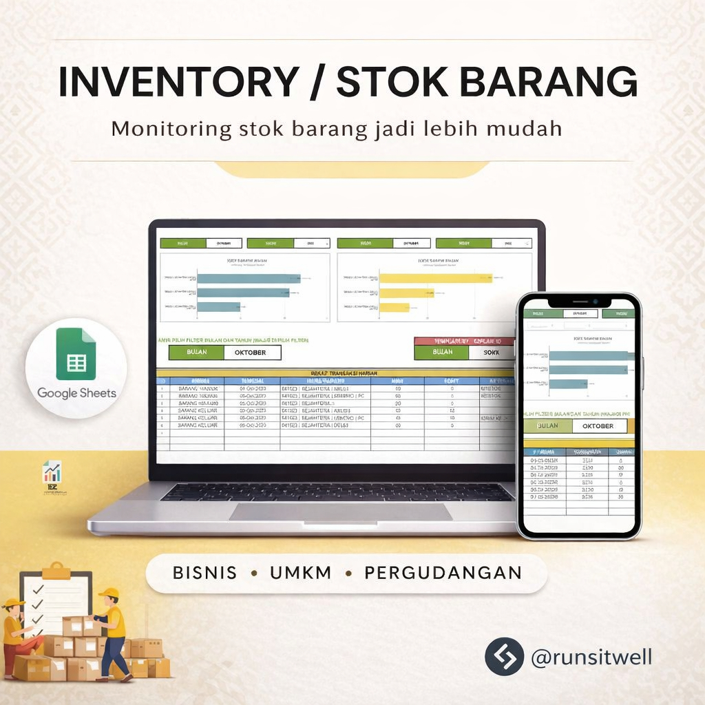 Jual Aplikasi Sistem Inventory Stok Barang Gudang Berbasis Excel Sheet ...