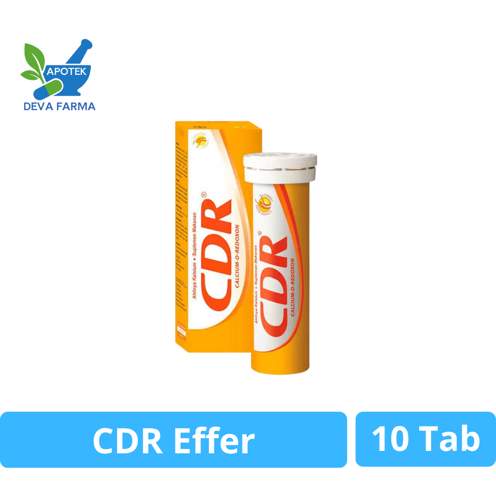 Jual CDR Tablet Effervescent 10 Tablet - Suplemen Kalsium dan Vitamin ...