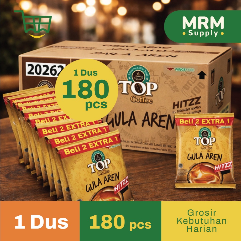 Jual Kopi Gula Aren Top Coffee - 1 DUS isi 12 Renceng (180 Sachet ...