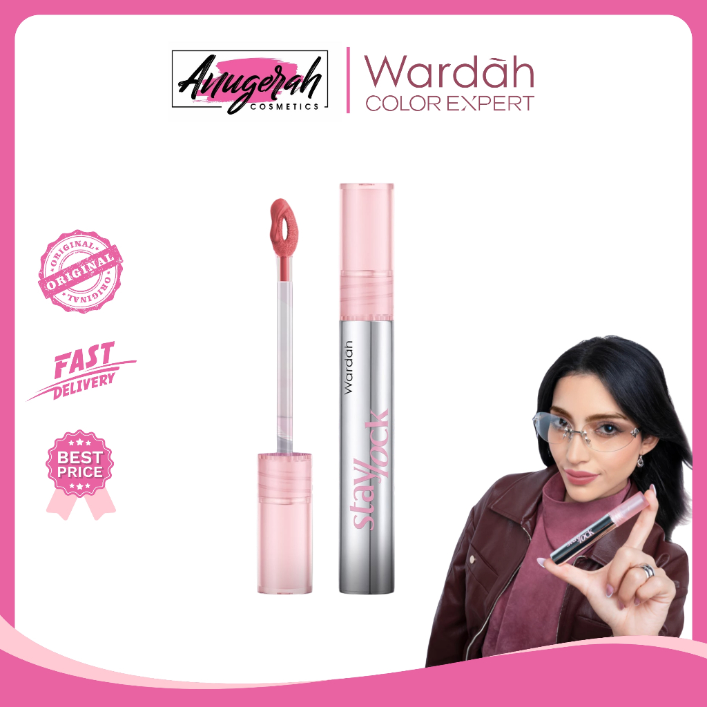 Jual Wardah Staylock Lip Matte: 20H+ Long lasting Lip Cream, Real Life ...