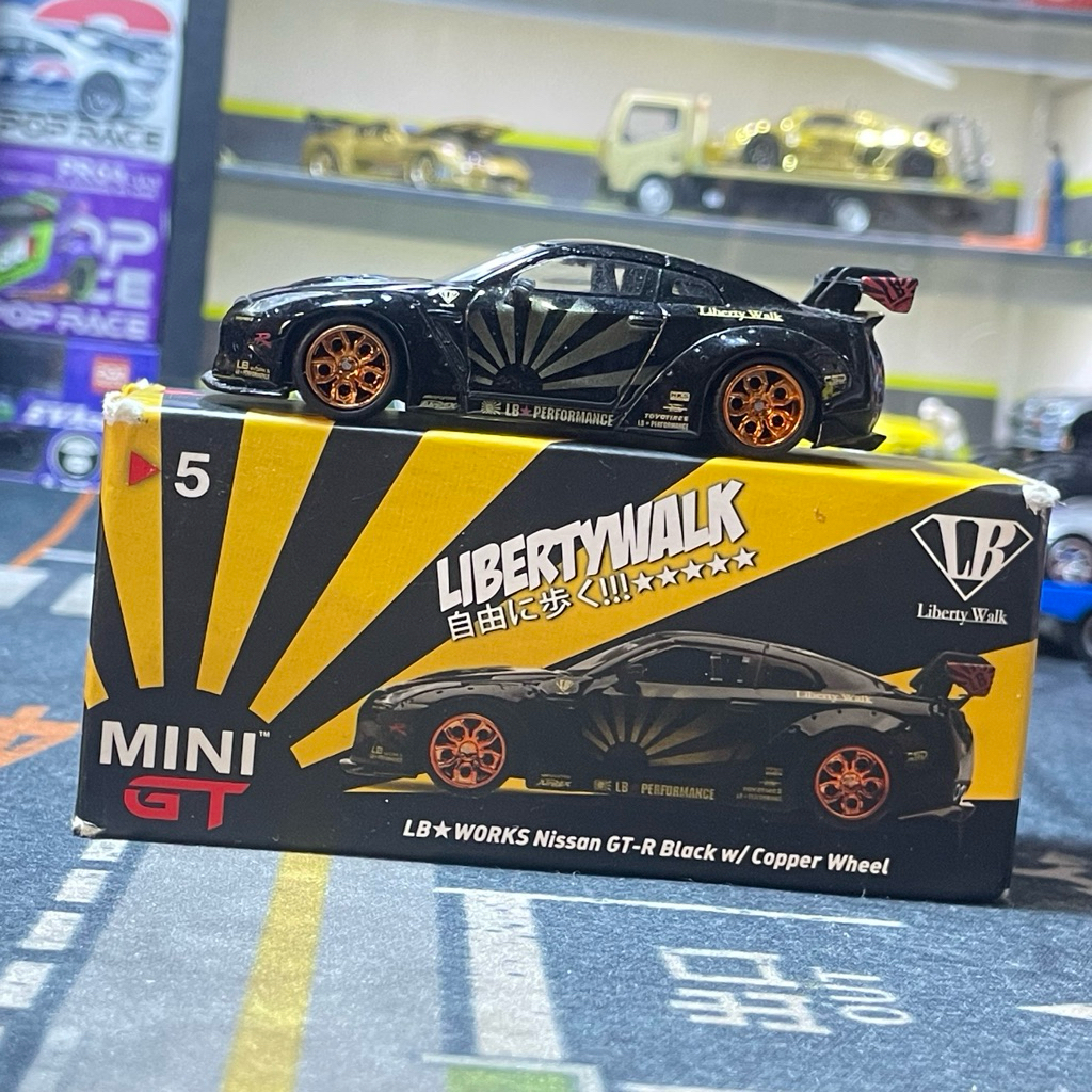 Jual Mini GT 5 LB Works Nissan GTR R35 Liberty Walk LBWK - Black