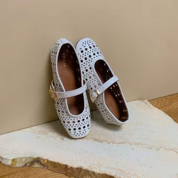 Vimemo Audrey Sepatu Mary Jane Korean Flatshoes Vintage Shoes