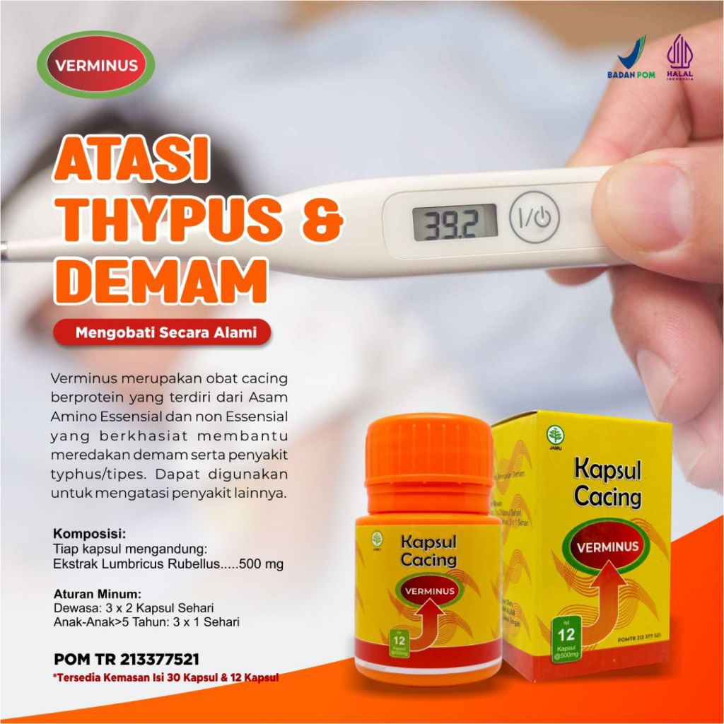 Jual Verminus Kapsul Ekstrak Cacing isi 30 Kapsul | Shopee Indonesia