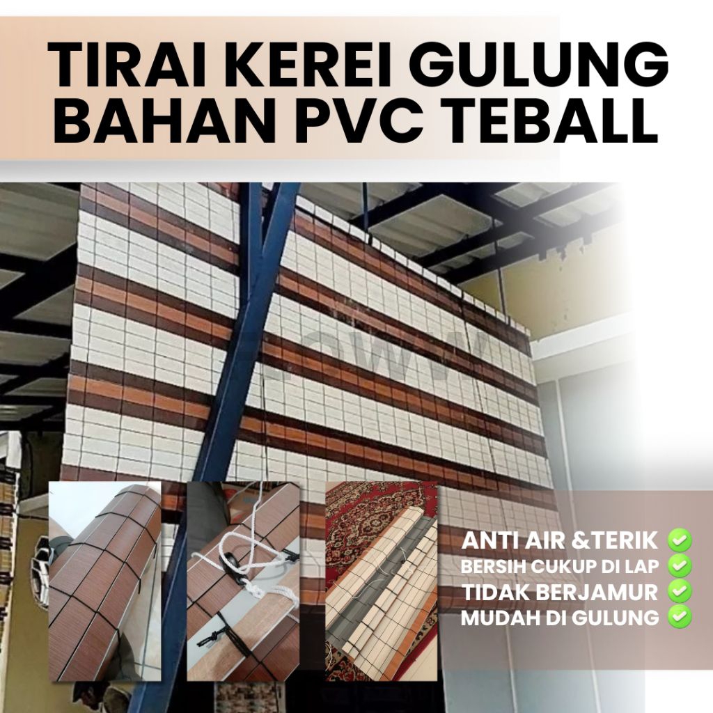 Jual Kerey Tirai PVC Edging Gulung Roll Up | Kere Kerei Penahan Hujan ...