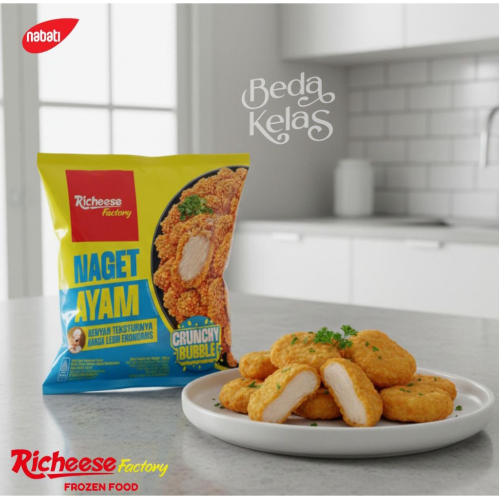Jual Richeese Factory Naget Ayam Crunchy Bubble 450Gr | Shopee Indonesia