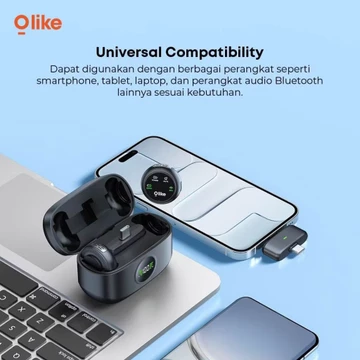 OLIKE Clip Magnetic Microphone CM02 Mic Wireless ANC Dual Port Lightning Type C 40H Baterry