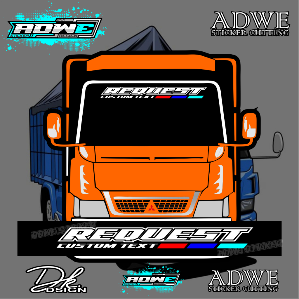 Jual [TERBARU] CUTTING STICKER REQUEST UNTUK KACA MOBIL TRUK - PICKUP ...