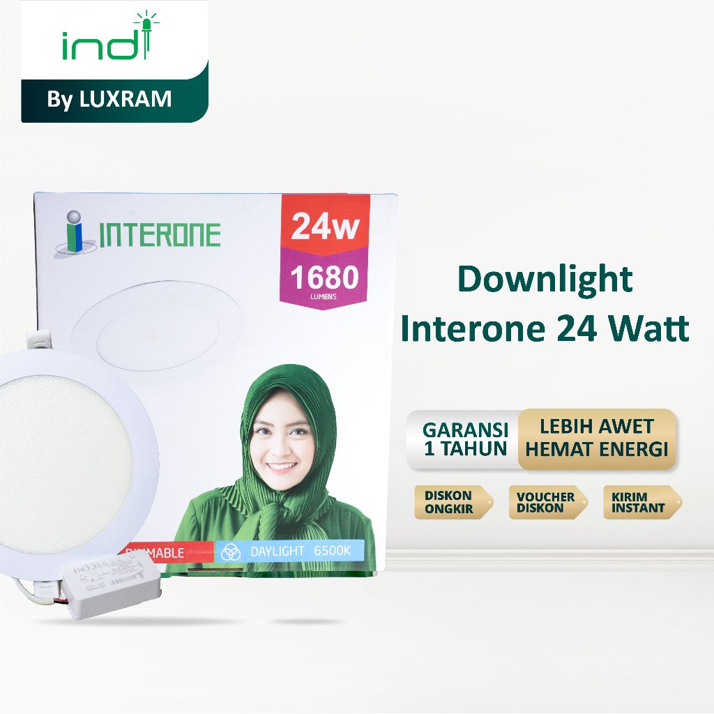 Jual Lampu Downlight LED 18 Watt Tanam Plafon Hemat Listrik 1260 Lumen ...
