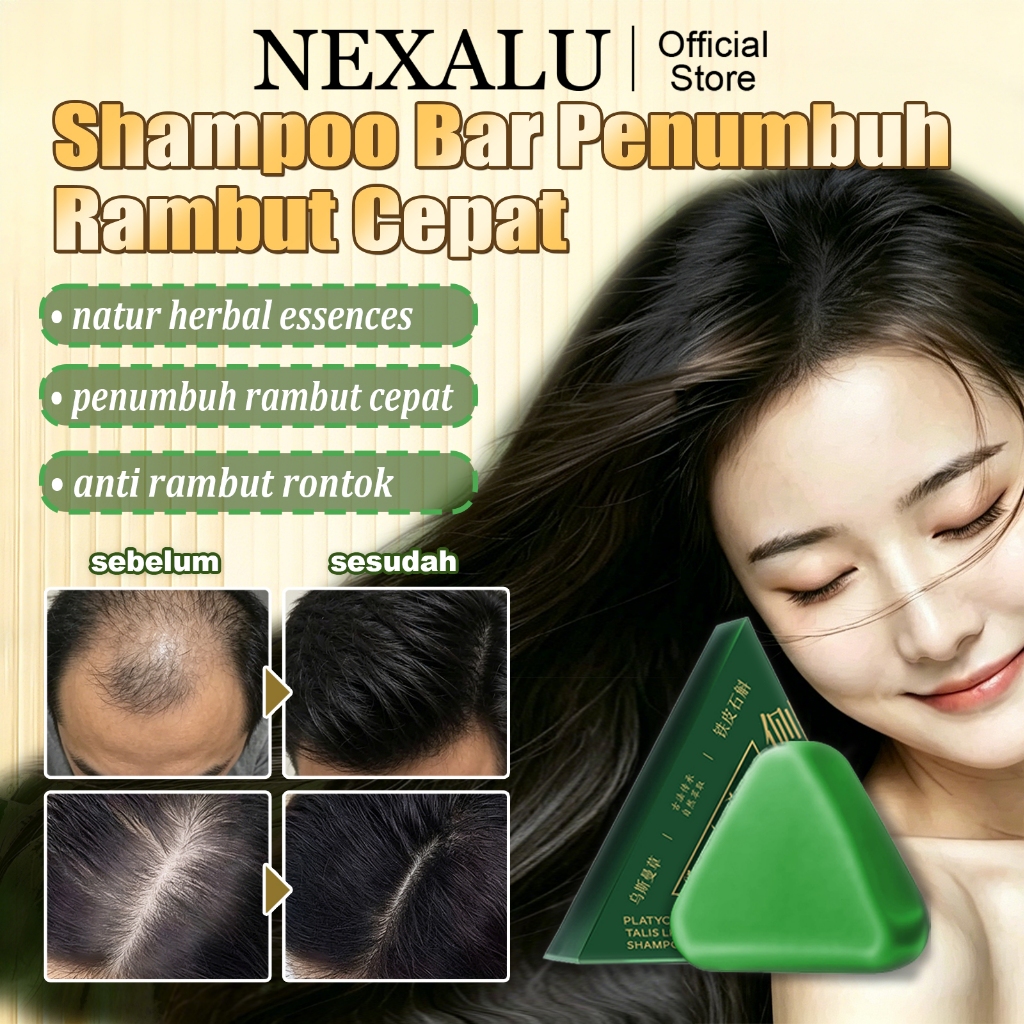 Jual NEXALU Shampoo Bar Penumbuh Rambut Cepat Sabun Rambut Sampo ...