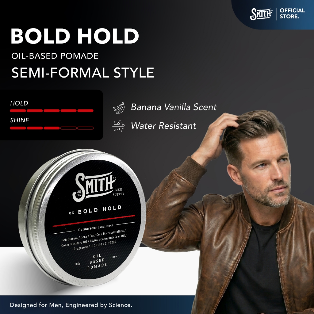 Jual Smith Men Supply - Bold Hold Hair Pomade Oil Based 85gr | Pomade ...